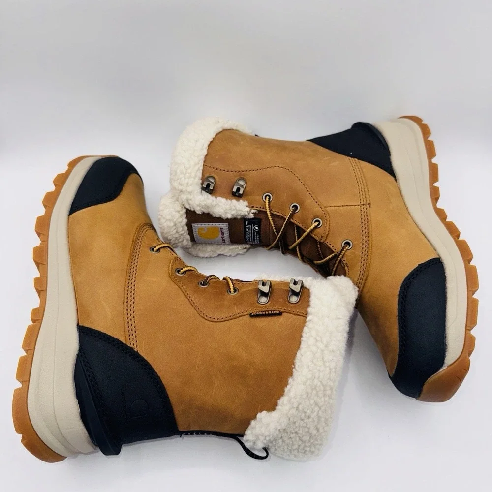 Carhartt‎ Pellston Boots Women's Size 7 M Brown Waterproof Leather
